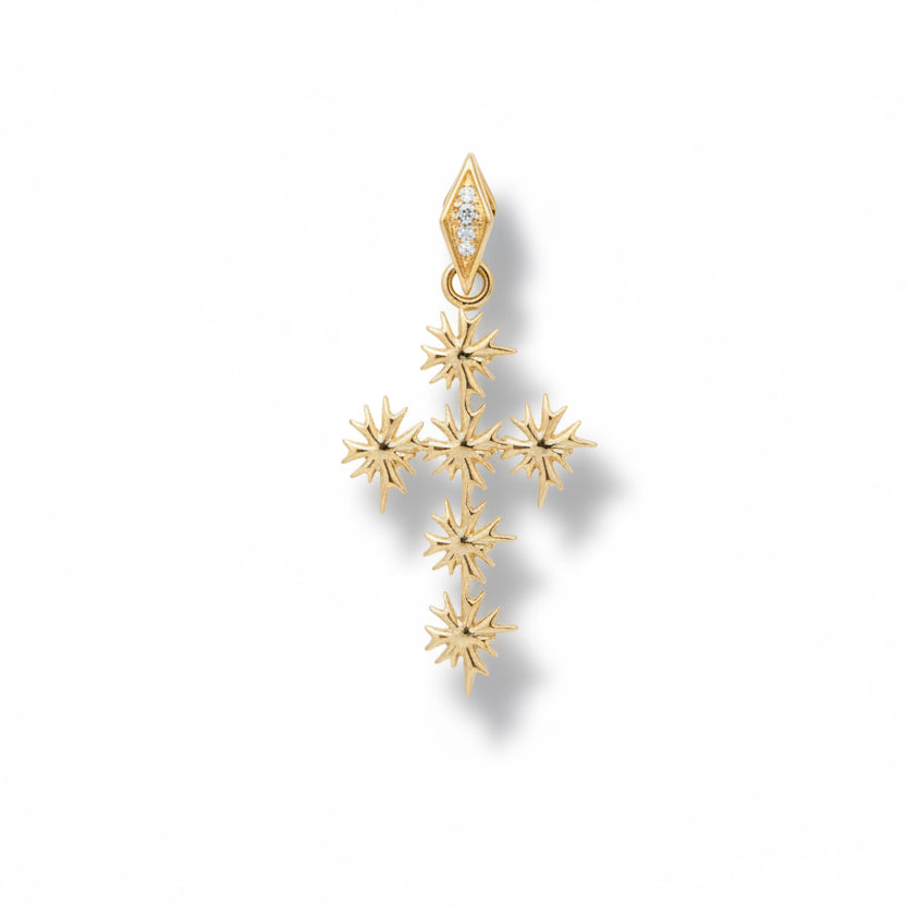 Aethera Cross pendant in 18k yellow gold