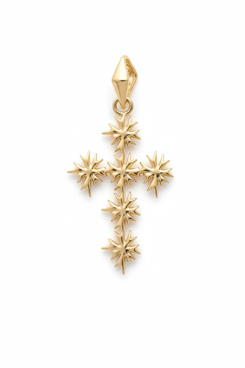 Aethera Cross pendant in 18k yellow gold