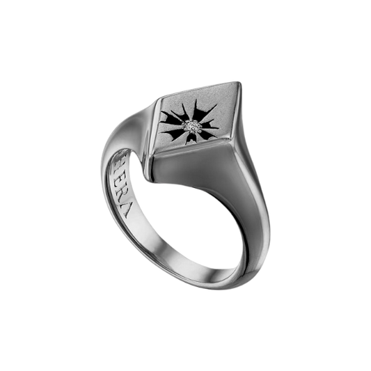 Aethera Diamond Signet Ring