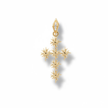 Aethera Cross pendant in 18k yellow gold